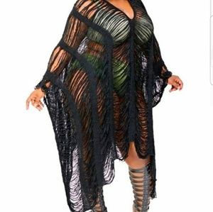 Black Fringe cover up